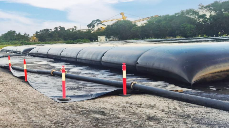 geotube dewatering container reduces coal fines